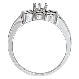 Bezel Set Right Hand Fashion Ring (0.42 ct. tw.), Side view in white gold or platinum