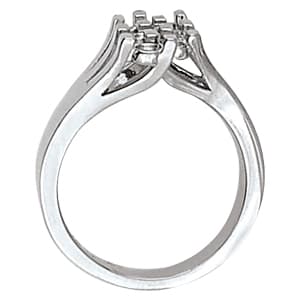 Diamond Fashion Right Hand Rings (0.57 ct. tw.), Side view in white gold or platinum