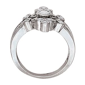 Diamond Fashion Right Hand Rings (0.4 ct. tw.), Side view in white gold or platinum