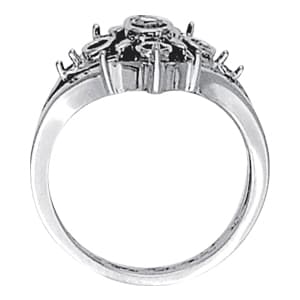 Bezel Set Right Hand Fashion Ring (0.28 ct. tw.), Side view in white gold or platinum