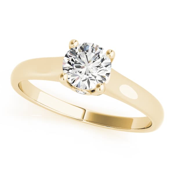 Solitaire Engagement Ring, style 82736, Front view in yellow gold