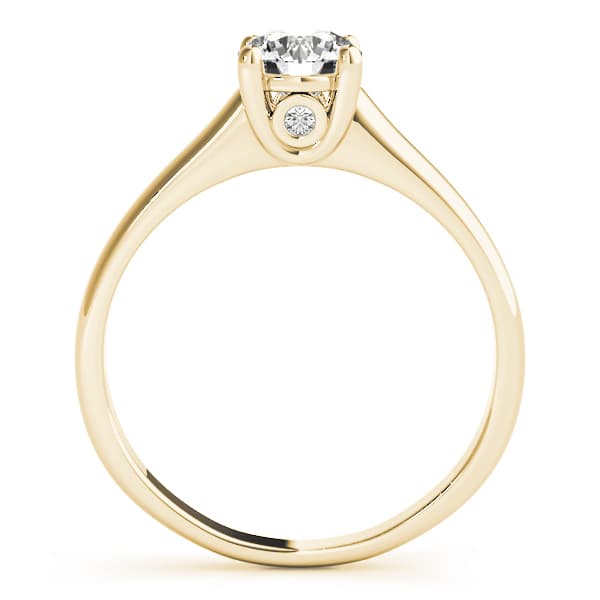 Solitaire Engagement Ring, style 82736, Side view in yellow gold