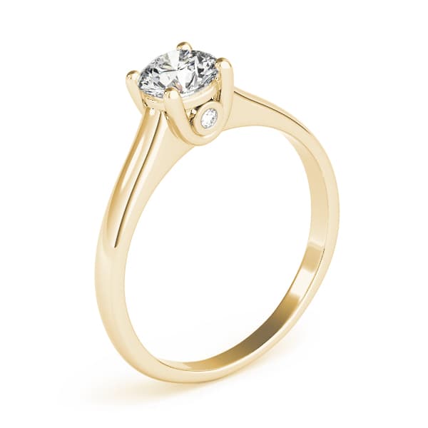 Solitaire Engagement Ring, style 82736, Top view in yellow gold