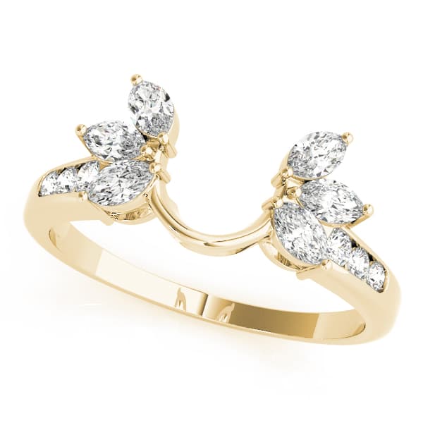 Nature Inspired Wraps & Inserts Wedding Bands (0.42 ct. tw.), Front view in yellow gold