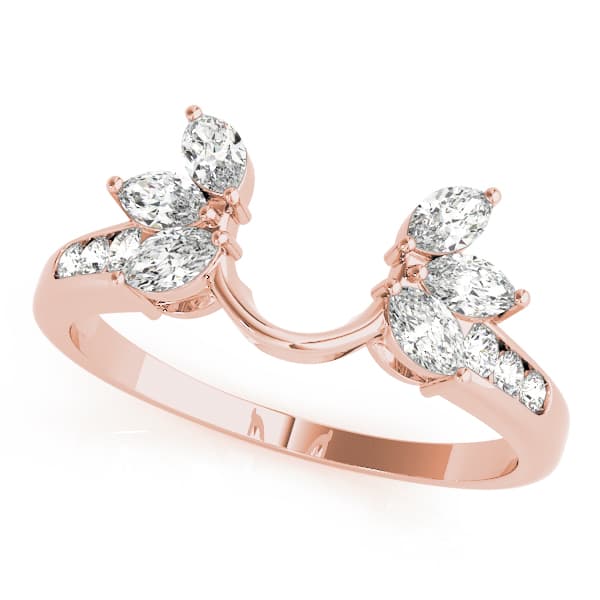 Nature Inspired Wraps & Inserts Wedding Bands (0.42 ct. tw.), Front view in rose gold