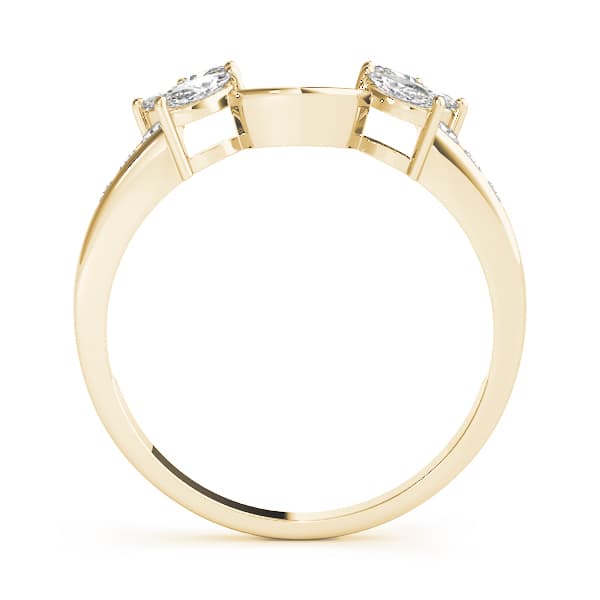 Nature Inspired Wraps & Inserts Wedding Bands (0.42 ct. tw.), Side view in yellow gold