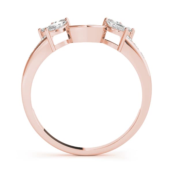 Nature Inspired Wraps & Inserts Wedding Bands (0.42 ct. tw.), Side view in rose gold