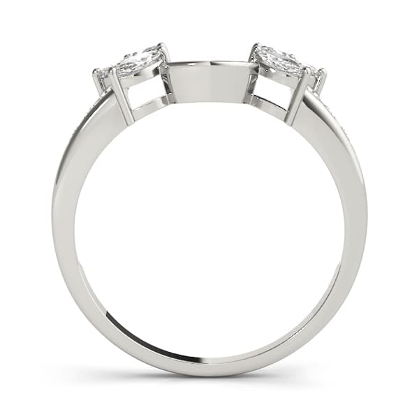 Nature Inspired Wraps & Inserts Wedding Bands (0.42 ct. tw.), Side view in white gold or platinum