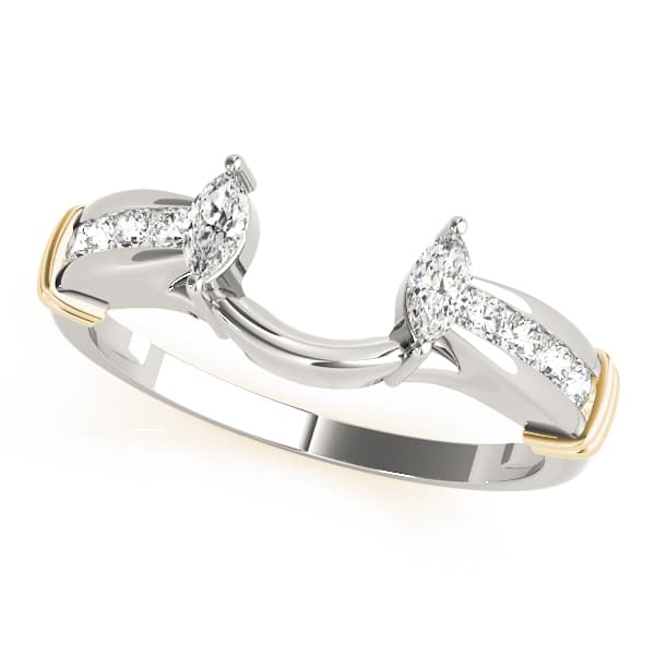 Wraps & Inserts Wedding Band (0.3 ct. tw.), Front view in yellow gold