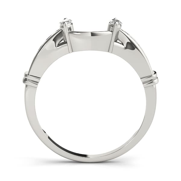 Wraps & Inserts Wedding Band (0.3 ct. tw.), Side view in white gold or platinum