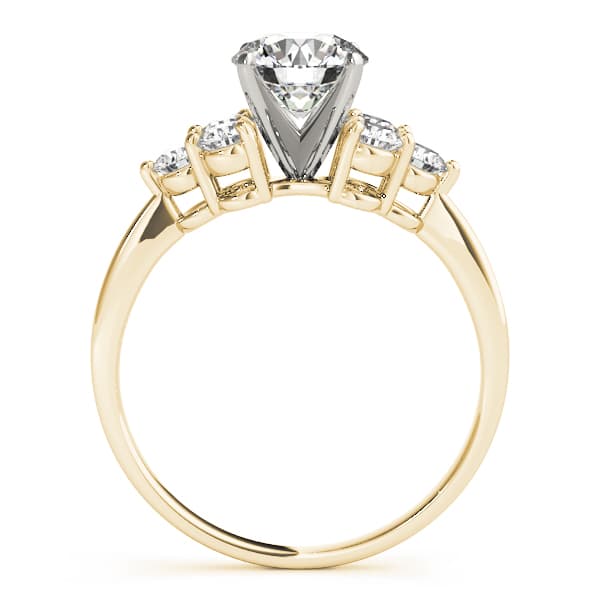 Cluster Sides Engagement Ring, style 82751, Side view in yellow gold