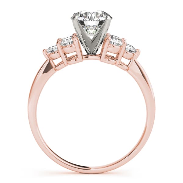 Cluster Sides Engagement Ring, style 82751, Side view in rose gold