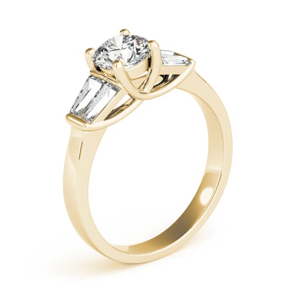 Fancy Shape Bague Engagement Ring, style 82754, Top view in yellow gold