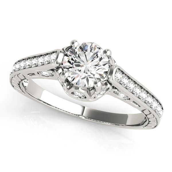 ENGAGEMENT RINGS ANTIQUE — style 82755 in 10k White Gold