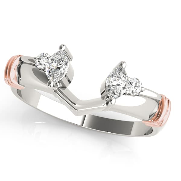Wraps & Insert Wedding Band (0.28 ct. tw.), Front view in rose gold