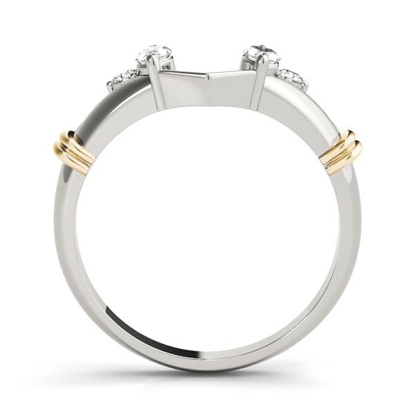 Wraps & Insert Wedding Band (0.28 ct. tw.), Side view in yellow gold