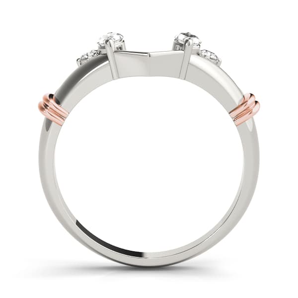 Wraps & Insert Wedding Band (0.28 ct. tw.), Side view in rose gold