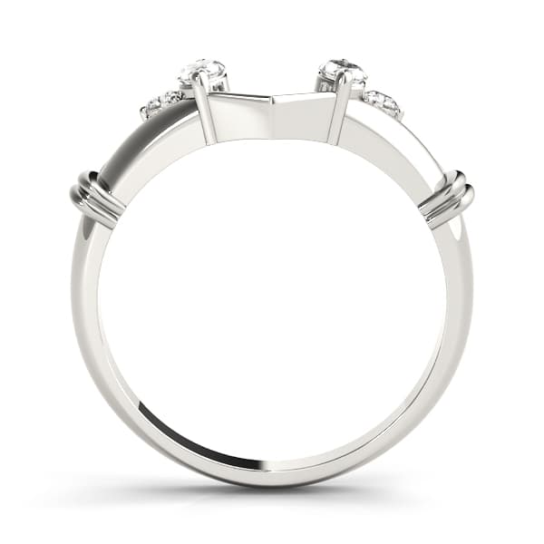 Wraps & Insert Wedding Band (0.28 ct. tw.), Side view in white gold or platinum