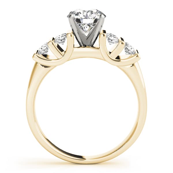 Multi-Row Bar Set Engagement Ring, style 82785, Side view in yellow gold