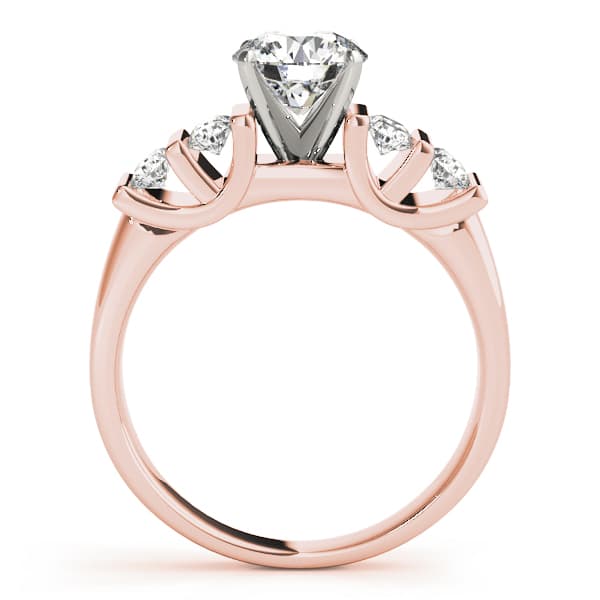 Multi-Row Bar Set Engagement Ring, style 82785, Side view in rose gold