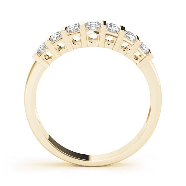 Bar Set Wedding Bands (1/3 ct. tw.), Side view in yellow gold