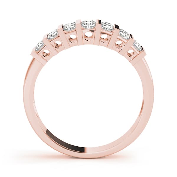 Bar Set Wedding Bands (0.46 ct. tw.), Side view in rose gold