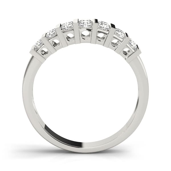 Bar Set Wedding Bands (0.46 ct. tw.), Side view in white gold or platinum