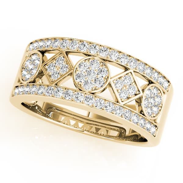 Diamond Fashion Fashion Rings (1/2 ct. tw.), Front view in yellow gold