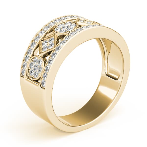 Diamond Fashion Fashion Rings (1/2 ct. tw.), Angle view in yellow gold