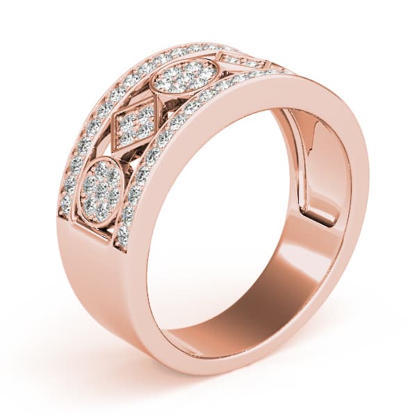 Diamond Fashion Fashion Rings (1/2 ct. tw.), Angle view in rose gold