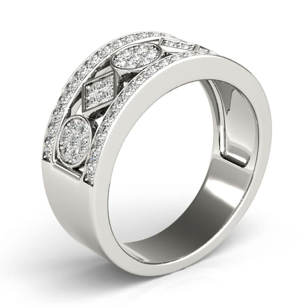 Diamond Fashion Fashion Rings (1/2 ct. tw.), Angle view in white gold or platinum