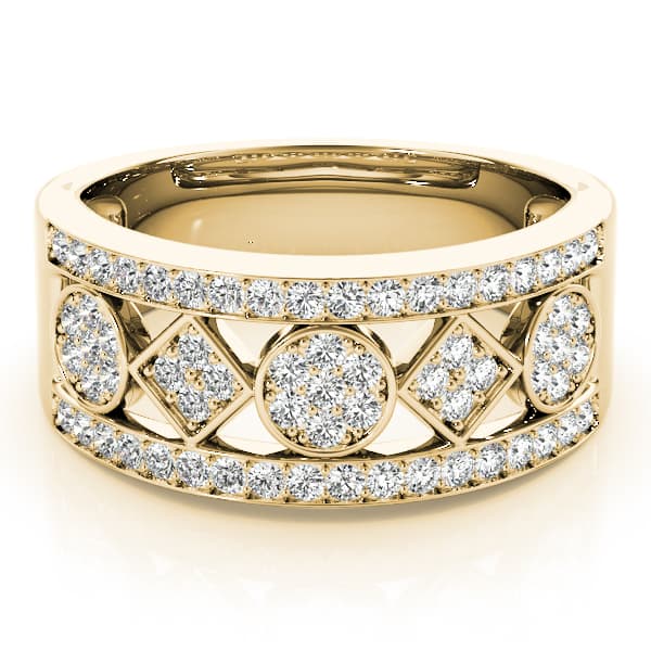 Diamond Fashion Fashion Rings (1/2 ct. tw.), On hand view in yellow gold