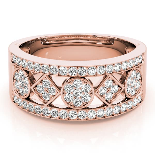 Diamond Fashion Fashion Rings (1/2 ct. tw.), On hand view in rose gold
