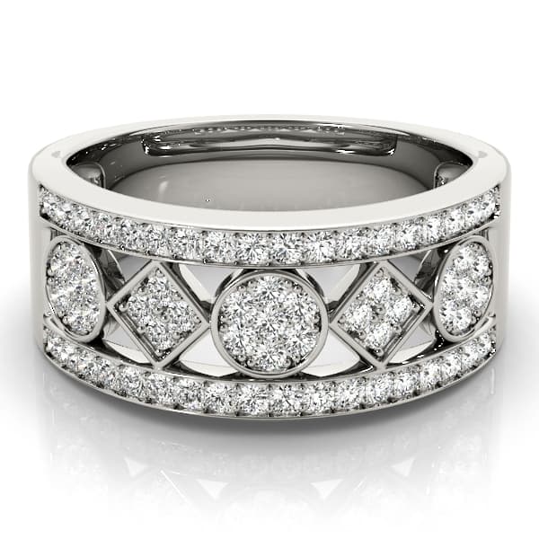 Diamond Fashion Fashion Rings (1/2 ct. tw.), On hand view in white gold or platinum