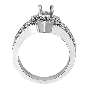 Diamond Fashion Right Hand Rings (3/8 ct. tw.), Side view in white gold or platinum