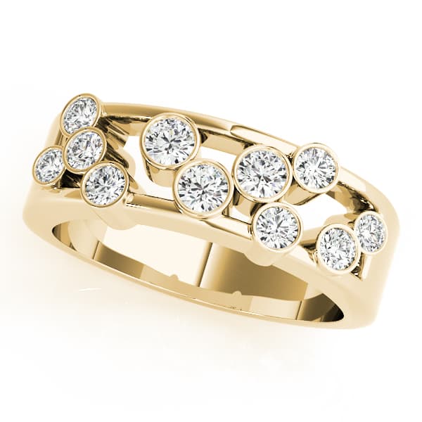 Diamond Fashion Right Hand Rings (3/4 ct. tw.), Front view in yellow gold