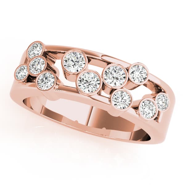 Diamond Fashion Right Hand Rings (0.48 ct. tw.), Front view in rose gold