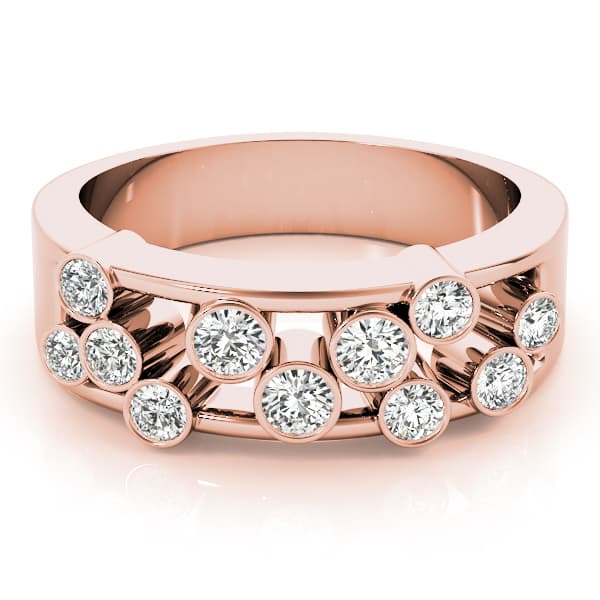 Diamond Fashion Right Hand Rings (0.48 ct. tw.), On hand view in rose gold