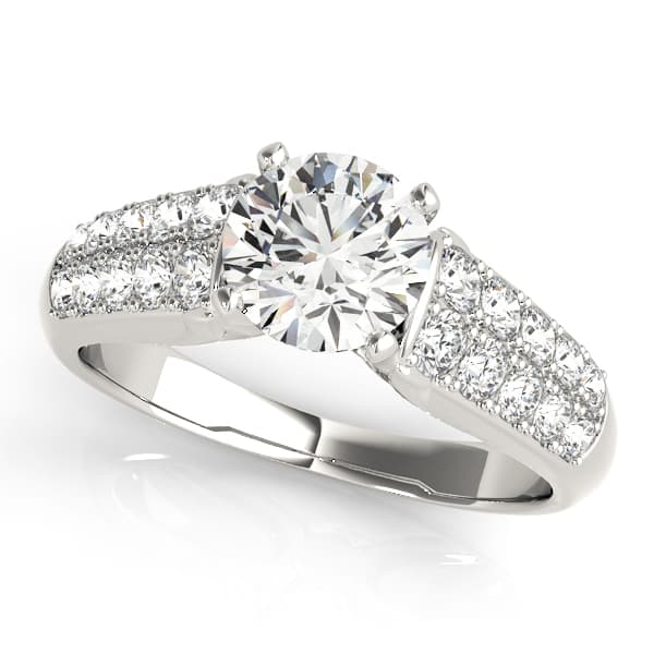 ENGAGEMENT RINGS PAVE — style 82825 in 10k White Gold