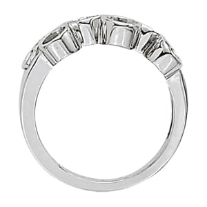 Diamond Fashion Right Hand Rings (1.1 ct. tw.), Side view in white gold or platinum