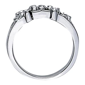 Diamond Fashion Right Hand Rings M (1/4 ct. tw.), Side view in white gold or platinum