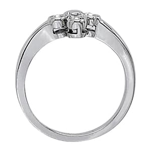 Cluster Fashion Ring (1/4 ct. tw.), Side view in white gold or platinum