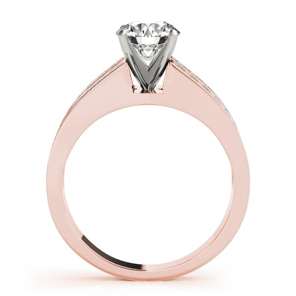 Multi-Row Engagement Ring, style 82830, Side view in rose gold