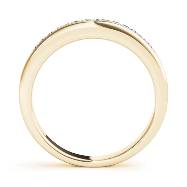 Channel Fancy Shape Princess Cut Wedding Band (1/4 ct. tw.), Side view in yellow gold