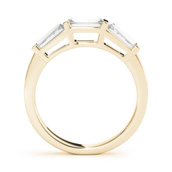 Baguette Wedding Band (0.46 ct. tw.), Side view in yellow gold