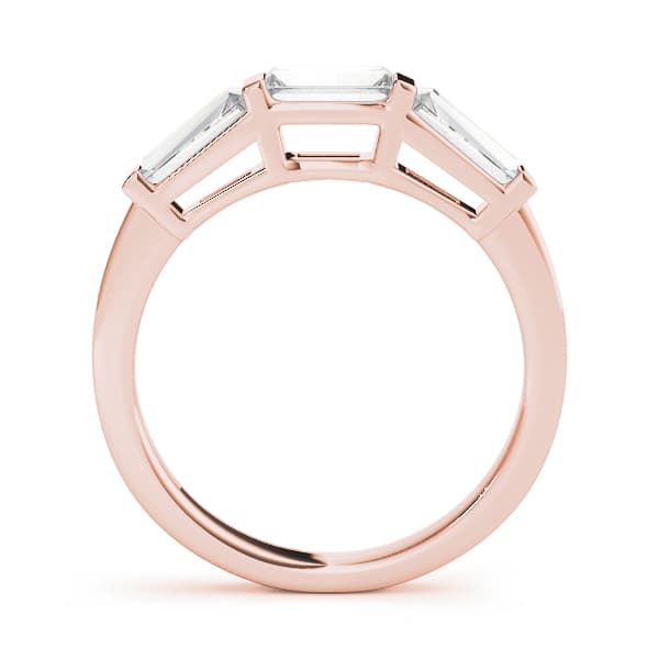 Baguette Wedding Band (0.57 ct. tw.), Side view in rose gold