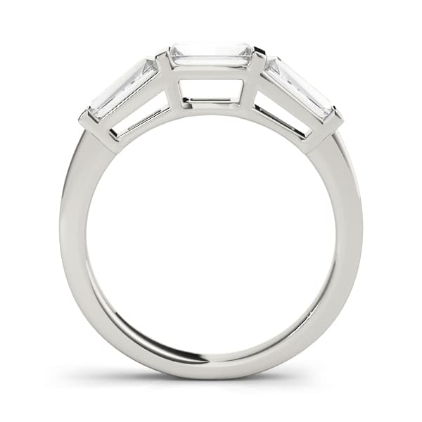 Baguette Wedding Band (0.46 ct. tw.), Side view in white gold or platinum