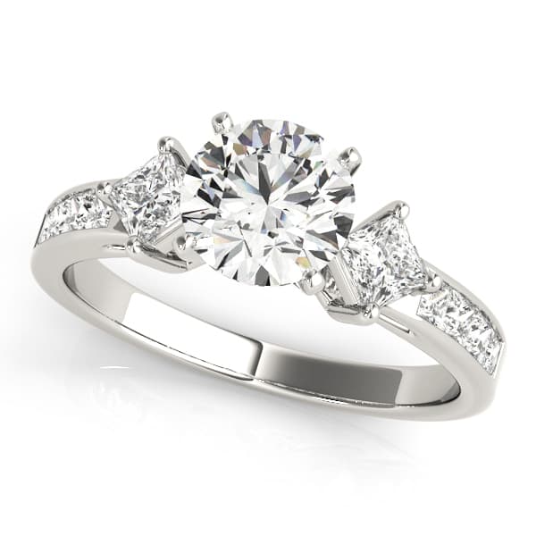 ENGAGEMENT RINGS CLUSTER SIDES — style 82845 in 10k White Gold