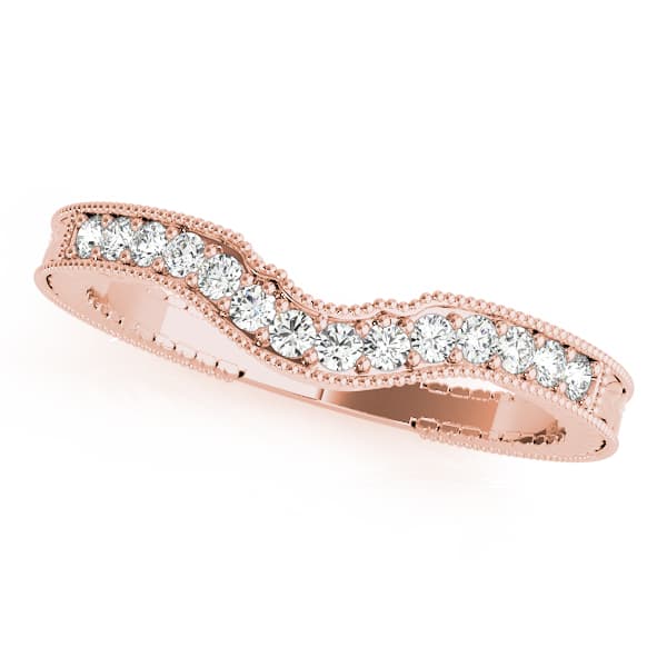 Wedding Band (0.28 ct. tw.), Front view in rose gold