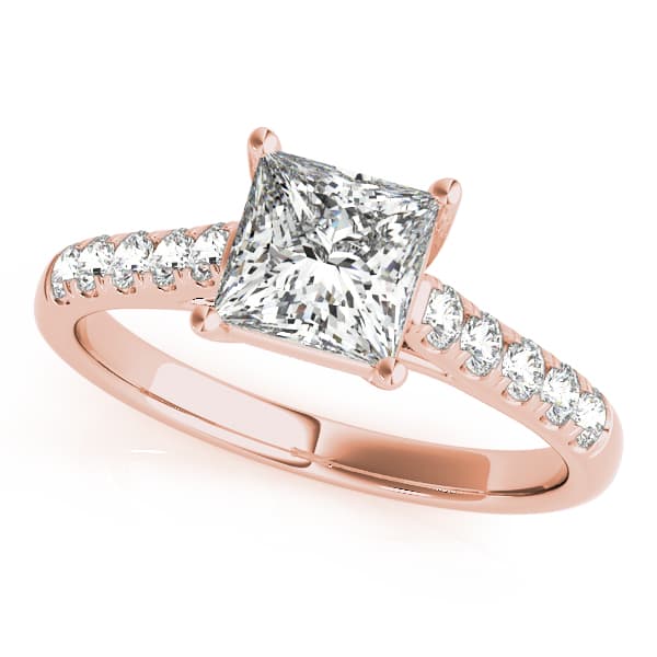 Trellis Engagement Ring, style 82857, Front view in rose gold